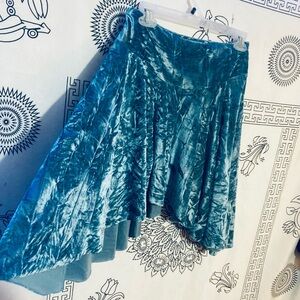 Silence + Noise Asymmetrical Velvet Skirt